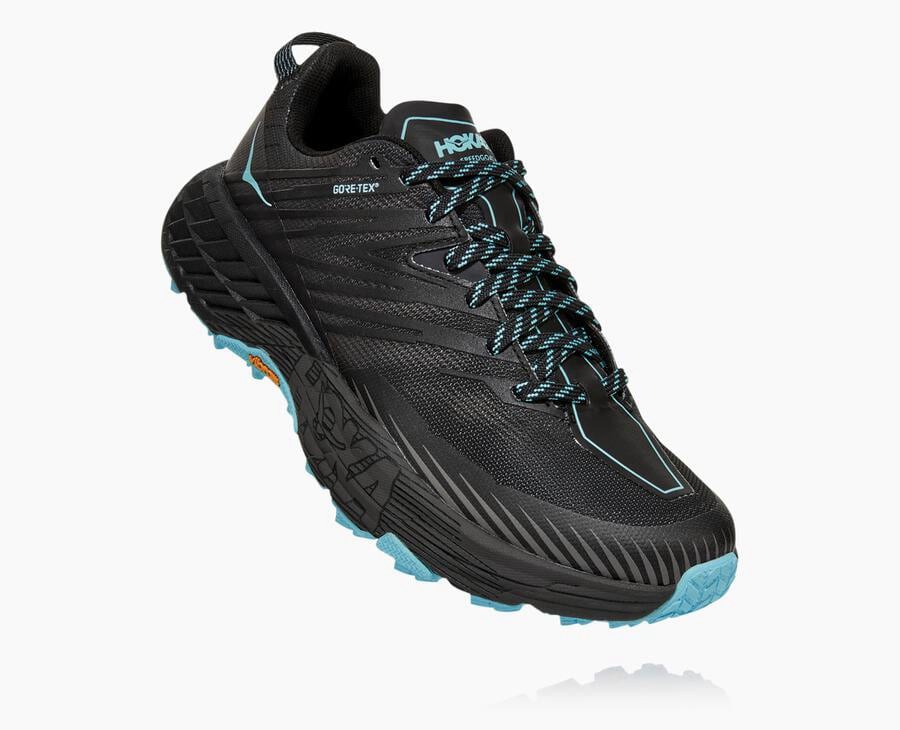 Hoka Womens Trail Shoes NZ - Hoka One One Speedgoat 4 Black (ITR937164)